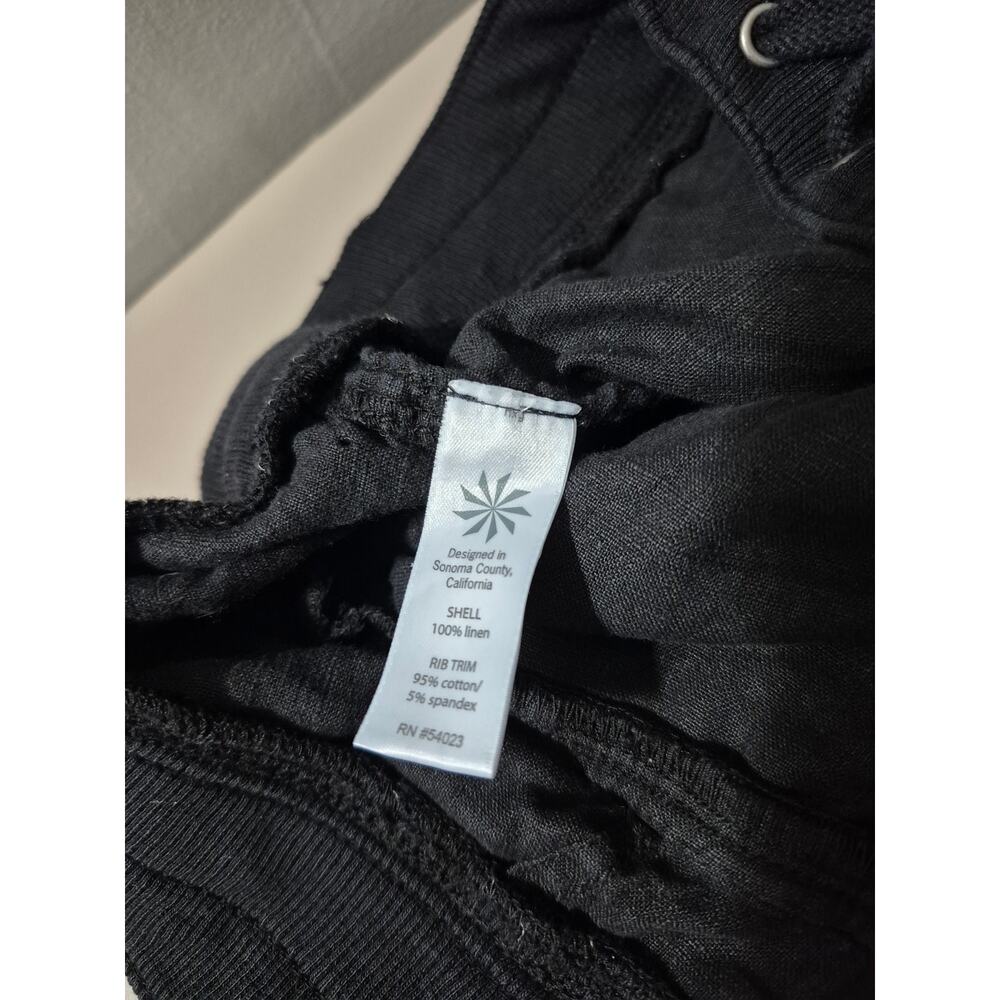 Athleta Black 100% Linen Cargo Jogger Pants Size 8 Utility Pockets - Picture 7 of 8